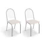 Conjunto com 2 Cadeiras Noruega Corino Branco