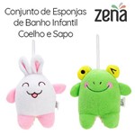 Conjunto com 2 Esponjas de Banho Infantil | Coelho e Sapo | Zena