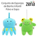 Conjunto com 2 Esponjas de Banho Infantil | Polvo e Sapo | Zena