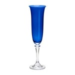 Conjunto de 6 Taças de Cristal para Champagne 175ml Blue Bohemia