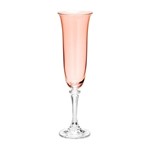 Conjunto de 6 Taças de Cristal para Champagne 175ml Rose Bohemia