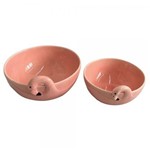 Conjunto de Bowls Ovais Flamingos 2 Peças