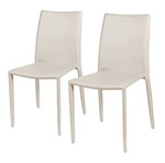 Conjunto de 2 Cadeiras de Jantar Bege Alba ÓR Design