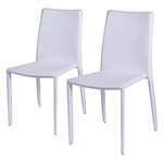 Conjunto de 2 Cadeiras de Jantar Branca Alba ÓR Design