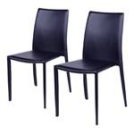 Conjunto de 2 Cadeiras de Jantar Preta Alba ÓR Design