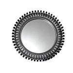 Conjunto de Espelhos Emoldurados com 3 Un Preto com Prata