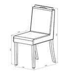 Conjunto de Mesa C/ 4 Cadeiras Bélgica - Volttoni - Castnho / Of White