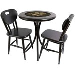 Conjunto de Mesa com 2 Cadeiras Azulejo Stronger Whiskey 60cm Preto - Tambo