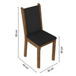 Conjunto de Mesa Madesa Anis C/ 4 Cadeiras Rustic/preto se