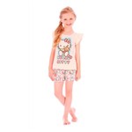 Conjunto de Pijama Infantil Feminino Blusa e Shorts Hello Kitty