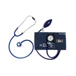 Conjunto Esfigmomanômetro Metal e Estetoscópio Duplo Innova (azul Marinho) - Bic - Código: Cj0609