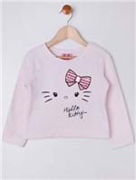 Conjunto Hello Kitty Infantil para Menina - Rosa/preto