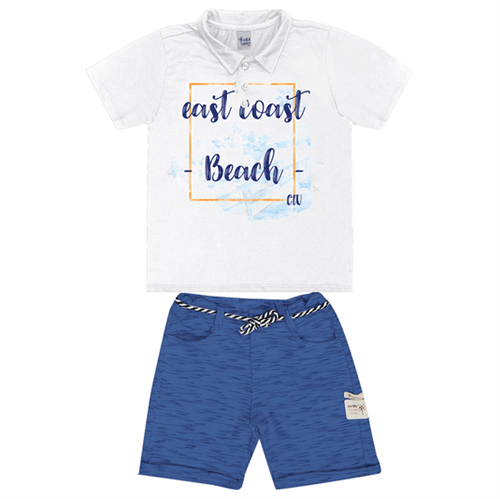 Conjunto Infantil Cata-Vento Beach Branco e Azul 04