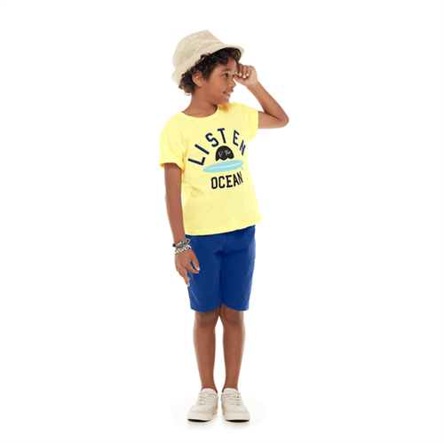 Conjunto Infantil Cata-Vento Surf Amarelo e Azul 04