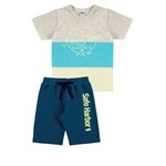 Conjunto Infantil Masculino Camiseta e Bermuda Monaco Marlan