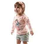 Conjunto Infantil Menina de Trança Camiseta e Short Oncinha Conj. Menina 1