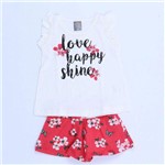 Conjunto Love Happy Shine Branco - Mister Kids