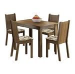 Conjunto Mesa de Jantar com 4 Cadeiras Rustic-Lírio Rute Madesa