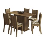 Conjunto Mesa de Jantar e 6 Cadeiras Rustic-Lírio Celeny Madesa