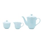 Conjunto para Chá ou Café de Porcelana Princess Azul - 3 Peças