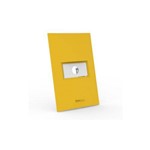 Conjunto Placa com Furo - Beleze Amarelo Girassol Enerbras