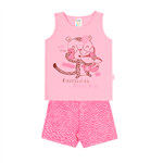 Conjunto Rosa/Pink - Bebê Menina -Cotton/ Sarjas Conjunto Rosa - Bebê Menina - Cotton/ Sarjas - Ref:33116-119-G