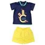 Conjunto T-Shirt e Shorts City Baby - Marinho - Upi Uli-G