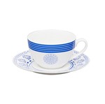 Conjunto Xícara de Chá e Píres de Porcelana 220ml Halden