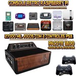 Console Retrô Atari RetroPie 27.000 Jogos (1.800 Jogos para PS1) + 2 Controles PS3