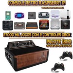 Console Retrô Atari RetroPie 27.000 Jogos (1.800 Jogos para PS1) + 2 Controles XBOX