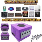 Console Retrô Mini GameCube RetroPie 25.000 Jogos + 2 Controles SNES