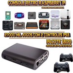 Console Retrô RetroPie 27.000 Jogos (1.800 Jogos para PS1) + 2 Controles PS3