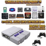 Console Retrô SNES RetroPie 27.000 Jogos (1.800 Jogos para PS1) + 2 Controles XBOX