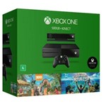 Console Xbox One 500gb + Kinect + Jogos Kinect Sports Rivals, Zoo Tycoon