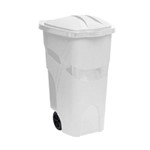 Container de Lixo Plastico Lixeira Gigante Extra Grande com Rodas 120 Litros para Coleta Seletiva Br