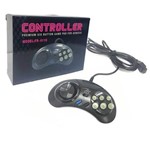 Controle Joystick com Fio de 170 Cm Turbo com 6 Botões para Mega Drive e Genesis Feir Fr-6110