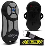 Controle Longa Distância JFA K600 com Receptor e Cordão para Rádio e DVD 600 Metros - Preto C/ Cinza