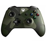 Controle Sem Fio Microsoft 1708 Armed Forces II para Xbox One S e X - Verde Camuflado