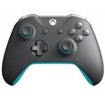 Controle Sem Fio Microsoft 1708 para Xbox One S e X - Cinza/Azul