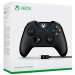 Controle Sem Fio Xbox One - com Cabo Preto