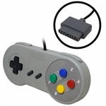 Controle Video Game Super Nintendo Pad Snes Joystick Retro Pc Primeiro Controle com Botões de Ombro