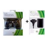 Controle Xbox 360 Sem Fio + Carregado+ Bateria 12.000mah Fr