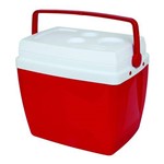 Cooler Caixa Térmica 34l Vermelha C/ Alça e Porta Copos Mor