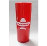 Copo Long Drink Mexicano Vermelho 350ml - Unidade