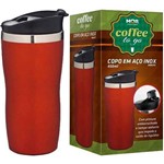 Copo Térmico Aço Inox 450ml Coffee To Go Vermelho
