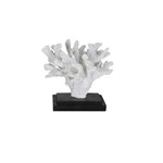 Coral Decorativo em Resina Branco 16x17,5x16cm Vol. 7