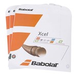 Corda Babolat Xcel 16l 1.30mm Natural - Pack com 3 Sets
