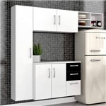 Cozinha Compacta 4 Peças Stela Movemax Branco/Preto
