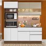 Cozinha Compacta 6 Portas Glamy Camili Rustic/Branco/Crema - Madesa