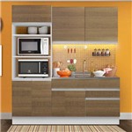 Cozinha Compacta 6 Portas Glamy Lívia Rustic - Madesa